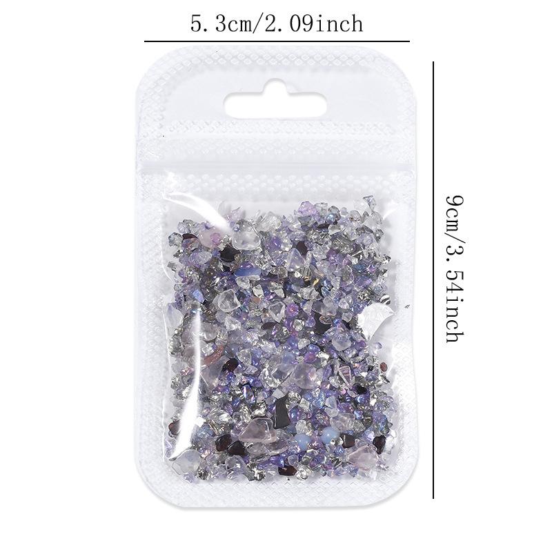 1 Confezione Pietrisco Irregolare per Unghie Vetro Pietre Frantumate Giada Per Decorazione Unghie Accessori Parti Manicure Charms