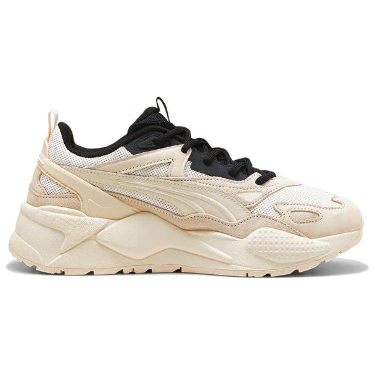 Puma Rs-X Fabric Round Toe Lace-Up Non-Slip Low-Top Lifestyle Sneakers Unisex Sneakers Beige Black 390776-30