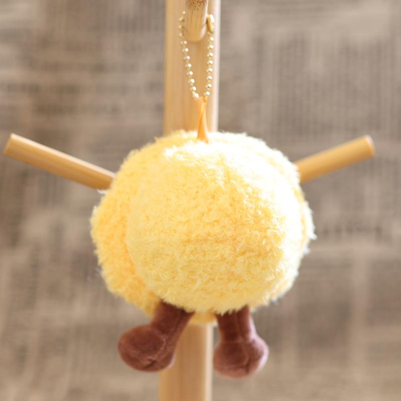 1 Piece Lovely Soft Fried Egg Creative Pendant Toys Cute Egg Tart Sun Doll Keychain Home Decoration Holiday Kids Gift