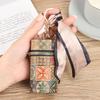 Vintage Mini Bucket Coin Purse Embroidery Lipstick Storage Bag Keychain Earphone Bag Small Bag Pendant  Accessories