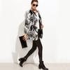 Autumn and winter new Internet celebrity fox fur raccoon hair woven fur coat women's medium and long thin coat Europe