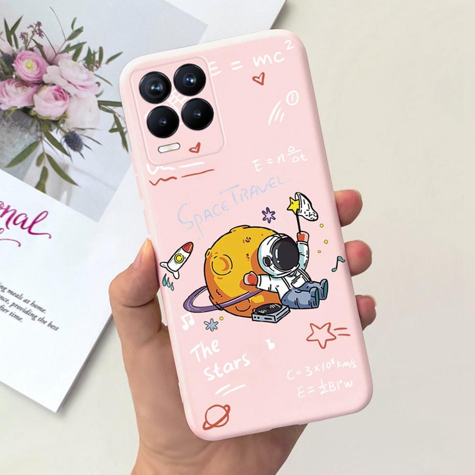 Capa Para Realme 8 Pro / Realme 8 4G Desenho Animado Fofo Cor Doce Silicone Macio Capa Para Realme8 8Pro RMX3085 RMX3081 Capas de Telefone