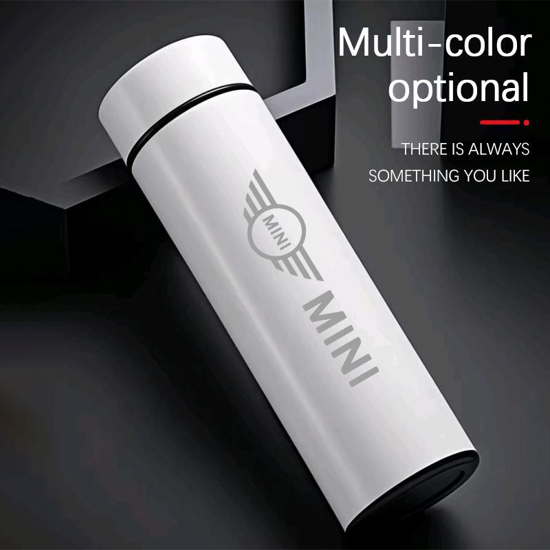Stainless Steel Car Emblem Thermos Coffee Cup For MINI One Cooper JCW Countryman Clubman Cabrio Paceman Coupe Roadster Clubvan eee2