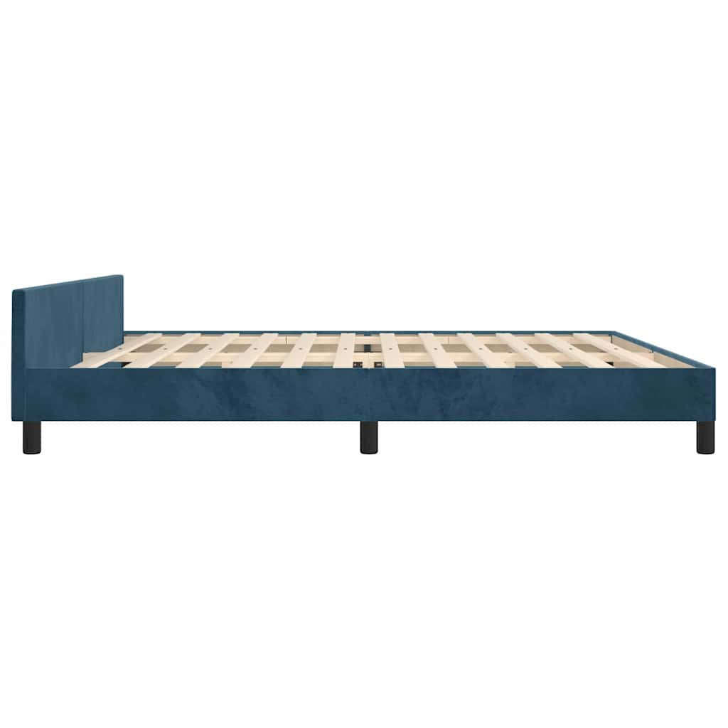 Bed Frame Without Mattress Dark Blue 200x200 Cm Velvet