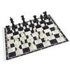 32pcs Plastic International Chess Game Complete Chessmen Set Black and White Entertainment