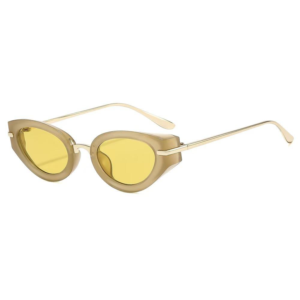 New European and American fashion personalized oval women's fashionable small frame sunglasses trendy outdoor sunscreen versatile sunglasses