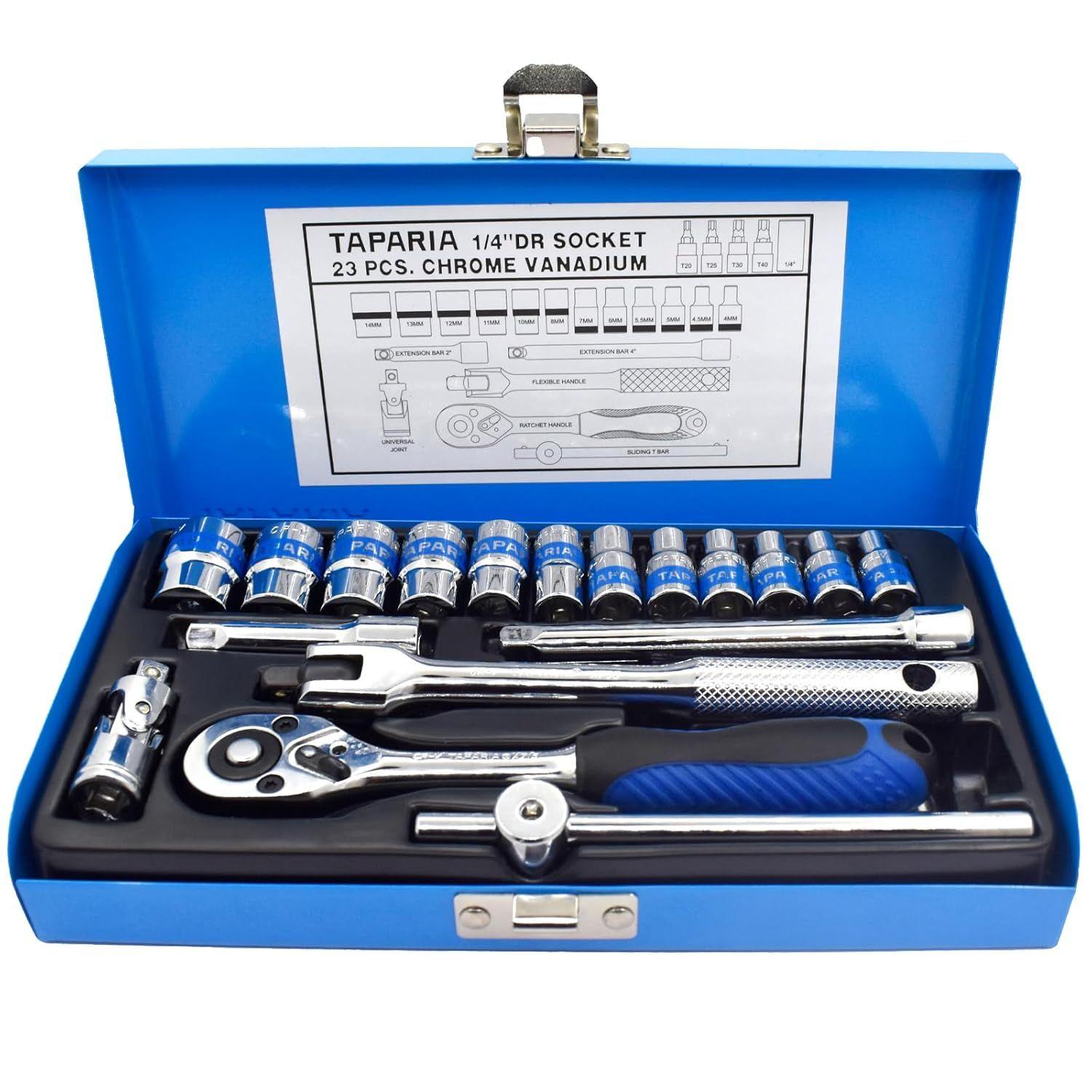 

Набор торцевых головок S 1/4 H из стали (Разноцветный, Упаковка из 23 штук)