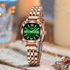 Fashion Retro Watch With Diamonds, Small Green Watch, Women'S Watch, French Feeling Women'S Watch