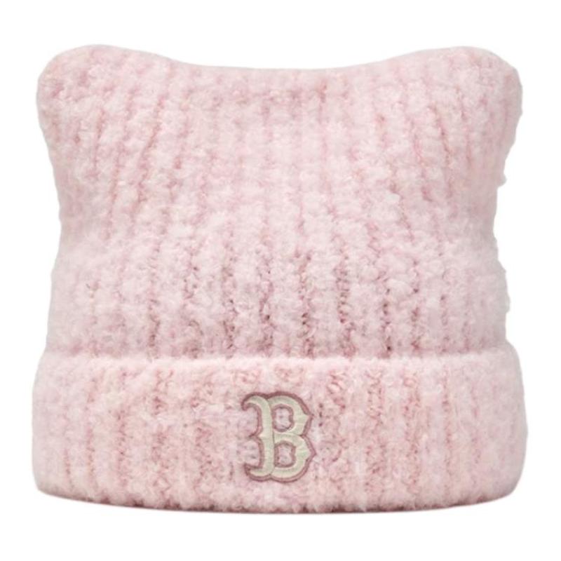 MLB Polyester Beanies Unisex Pink Fashion 3ABNB1156-43PKL F