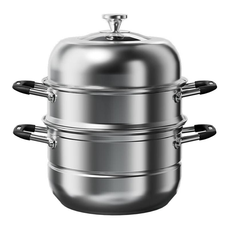 KSISE 3-Layer 30cm Multi-functional Steamer Pot