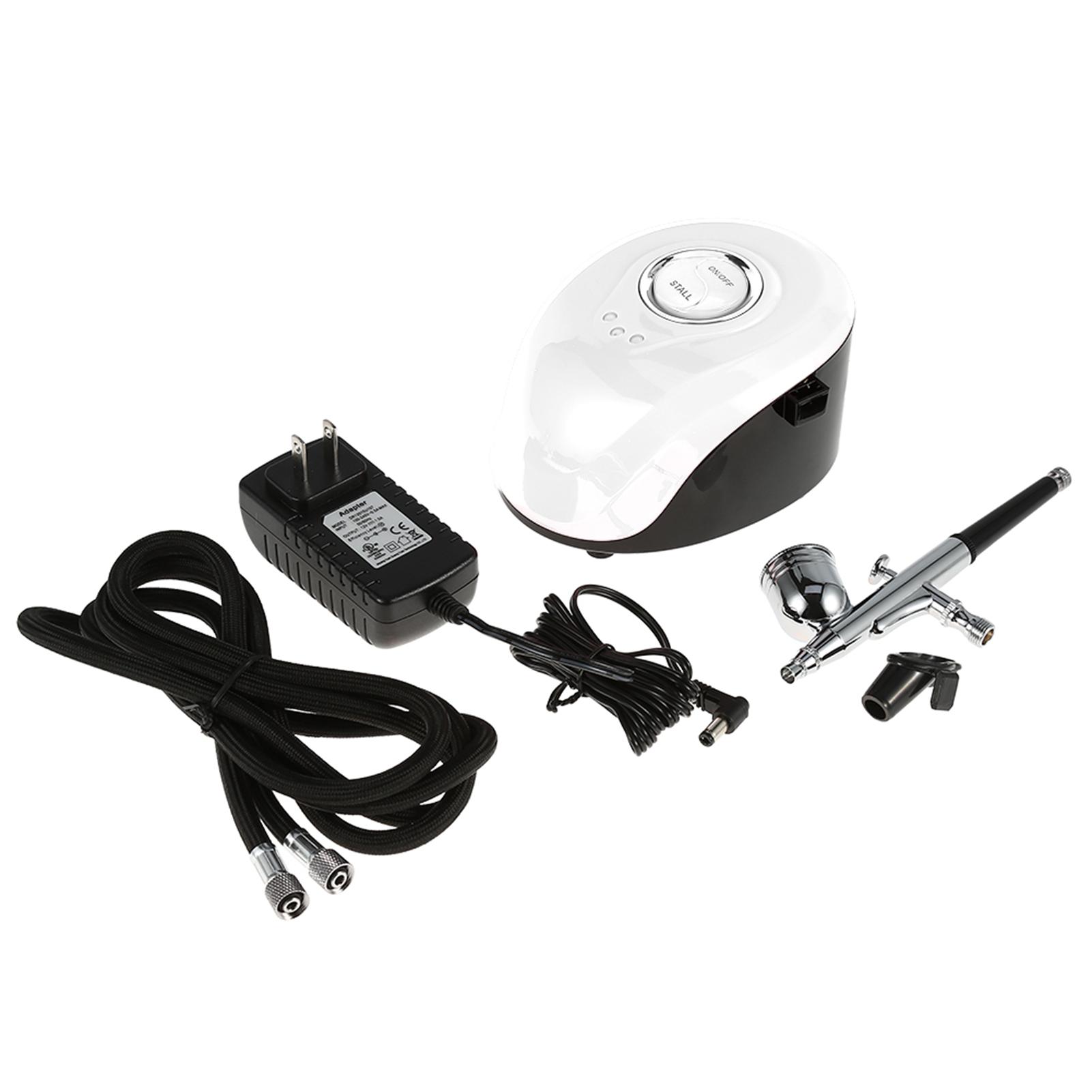 

2 кольори Повітряний компресор Татуювання Макіяж Малювання нігтів Аерограф Набір Міні Регульований Інструмент для фарбування