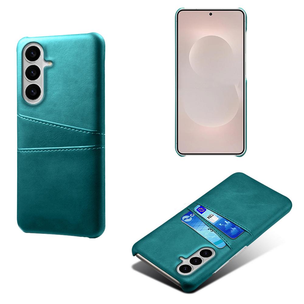 For Samsung Galaxy S26+ Case Dual Card Slots PU Leather + Hard PC Phone Cover