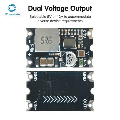 DC-DC 8A Step-Down Power Module 6-35V To 5V/12V - High Efficiency Low Resistance Voltage Regulator Converter Board