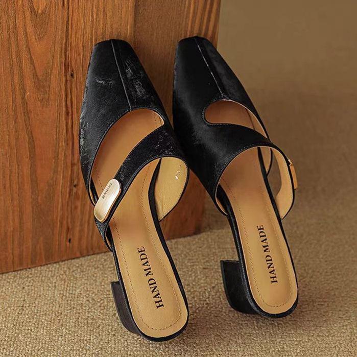 

Mary Jane high heels women s thick heels autumn new French versatile commuting not tired feet thin square head medium heel single shoes 34 чёрный