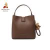 MEXICAN Women's Crossbody Bag, Handbag, Cowhide Shoulder Bag, Bucket Bag, Brown