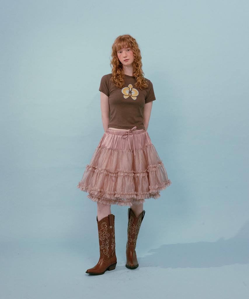 Lulu Seoul Tutu Midi Skirt (Indie Pink)