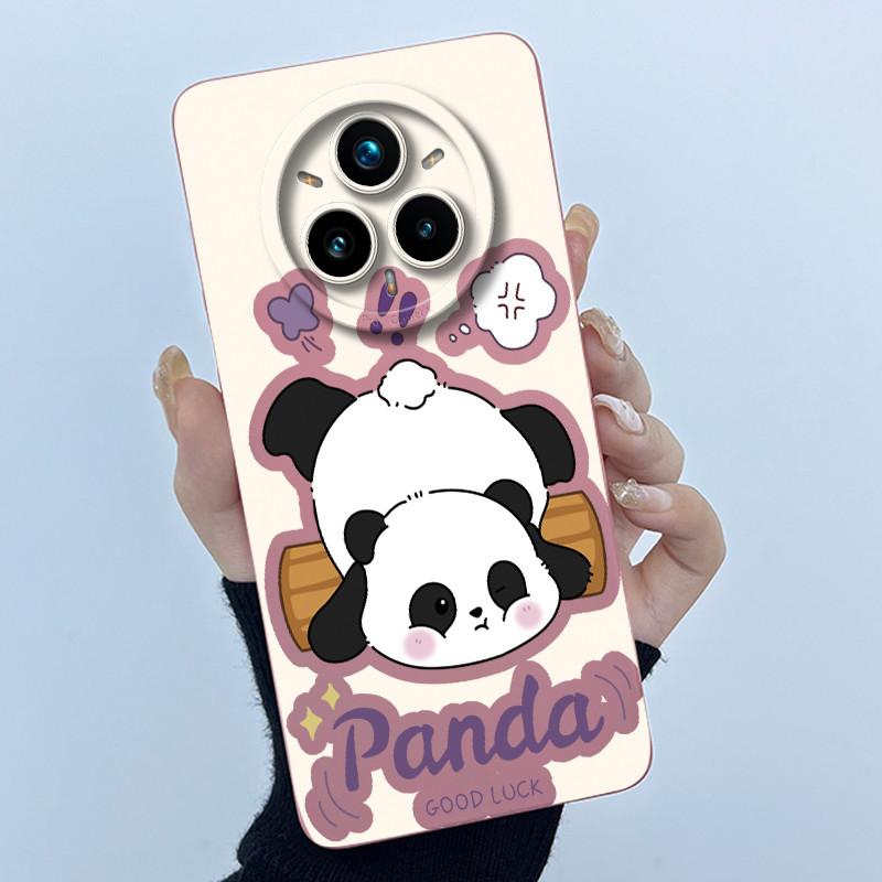 Case For Realme 14 Pro Plus Pro+ 5G 2025 Cute Panda Sweet Girls Silicone Soft Back Cover Ultrathin Scratch Protective Casing