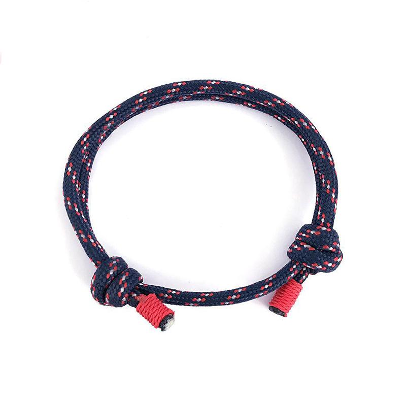 Einfacher Stil Paracord-Armband Herren Schieb- und verstellbares Armband Nautisches Armband Notfall Rettung Überleben Armband Armband