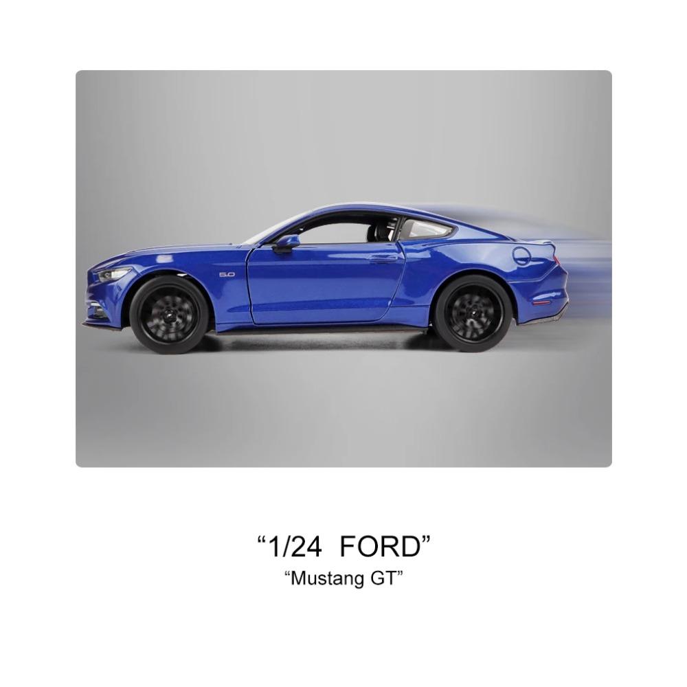 WELLY 1/24 Ford Mustang GT 2015 Alloy Car Model Diecast Toy Vehicle High Simitation Cars Toys for Children Kids Gifts