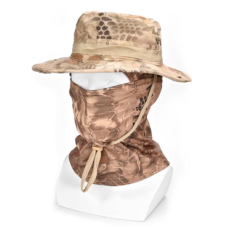 Men s Outdoor Camouflage Sun Protection Hat with Face Mask