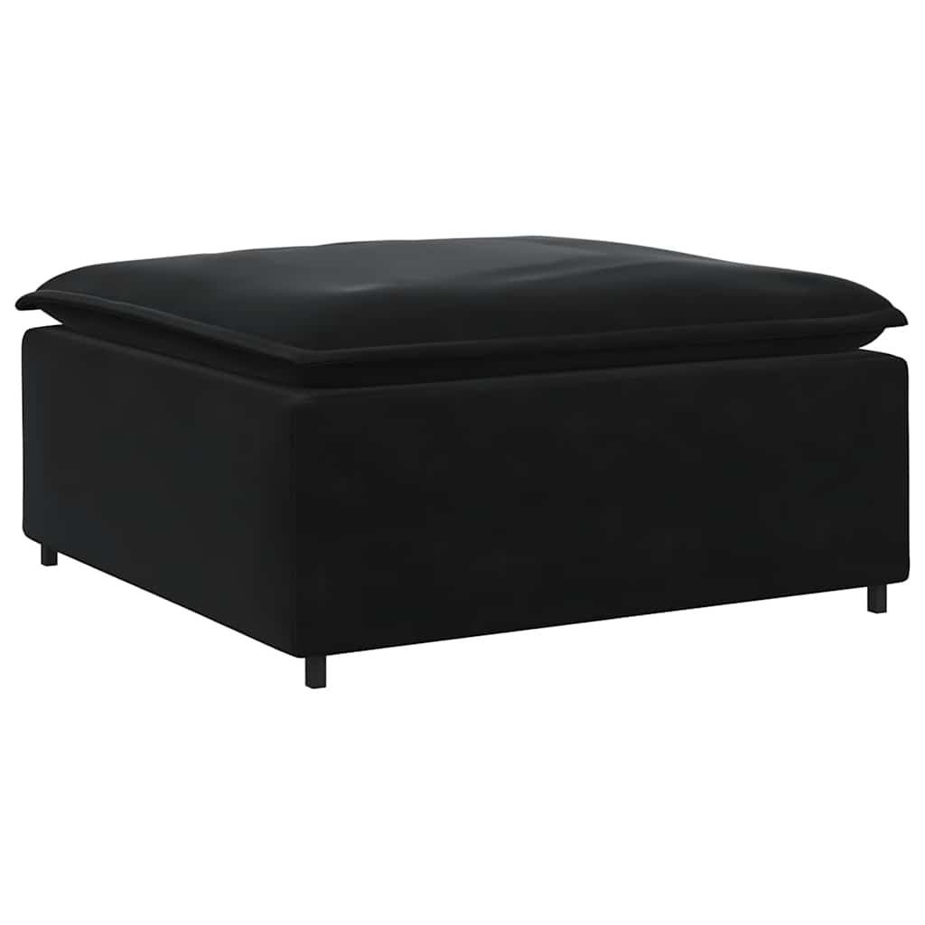 Modular Sofa Footstool Module Black 100x100x48 Cm