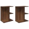 VidaXL Tables de chevet 2 pcs chêne marron bois d'ingénierie, table de nuit, table de lit, table de bout, armoire de lit, 858663