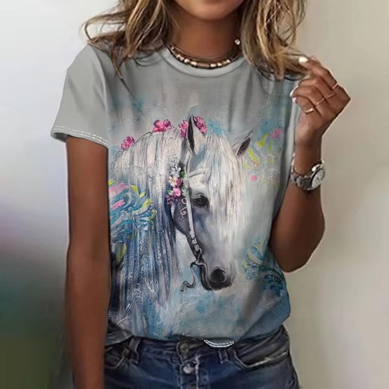 Милые животные 3D принт женские футболки летняя мода короткие рукава футболки пуловеры — фото 5