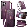 Elegant Floral Leaf Flip Phone Case IPhone 18 17 16 15 With Magnetic Card Slot Stand PU Leather Cover