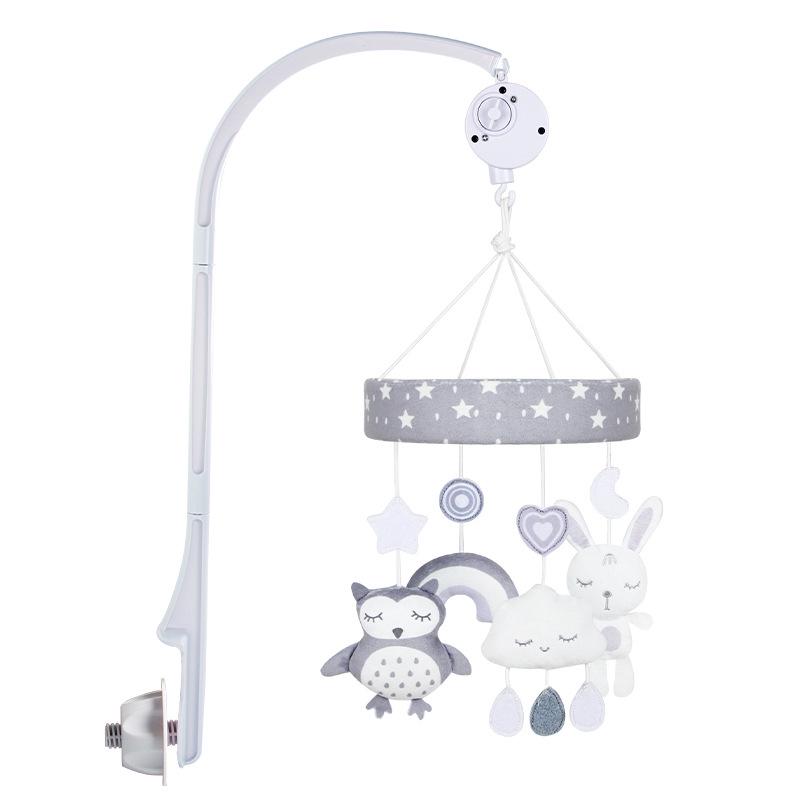 Musical Rotating Baby Mobile - Soothing Bedside Hanging Toy with Soft Doll Pendants