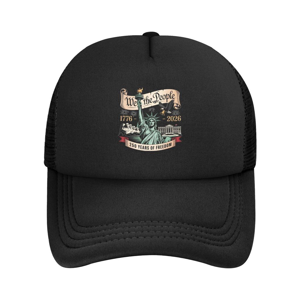 250 Years American Anniversary Snapback Hat For Man Woman Summer Outdoor Mesh Side Sun Hats Caps For Casual Headwear