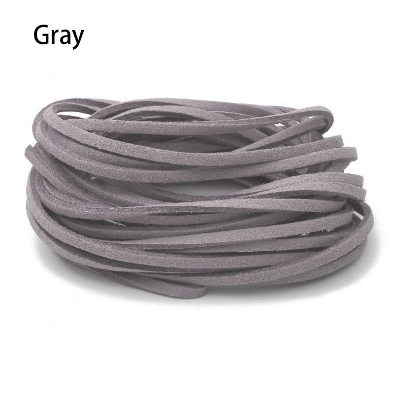 10 Meters 3mm Flat Faux Suede Braided Cord Korean Velvet Leather DIY Handmade Beading Bracelet Jewelry Making Thread String Rope