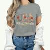Causal 250th Anniversary Floral USA T-Shirt Women Retro Patriotic Rose Daisy Flowers Tee Fashion Independence Day 2026 Shirt