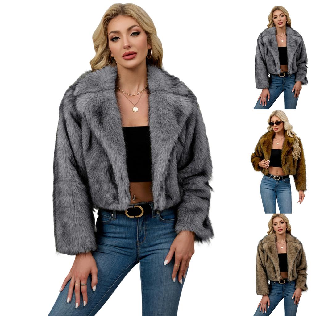Women's loose-fitting plain-colored trench coat
