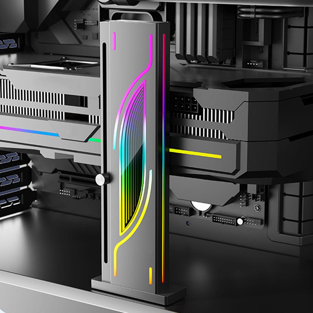 Height   RGB GPU Stand 3PIN 5V PC Graphics Card Stand Holder Anti Sag Bracket with Magnetic Base Vertical ARGB GPU Support Bracket