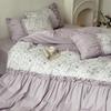 2026 Spring/Summer French Pure Cotton Double-Layer Gauze Lace Bedding Set