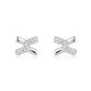ANIA HAIE Silver Cross Cubic Zirconia Stud 925 Silver Earrings E061-01H