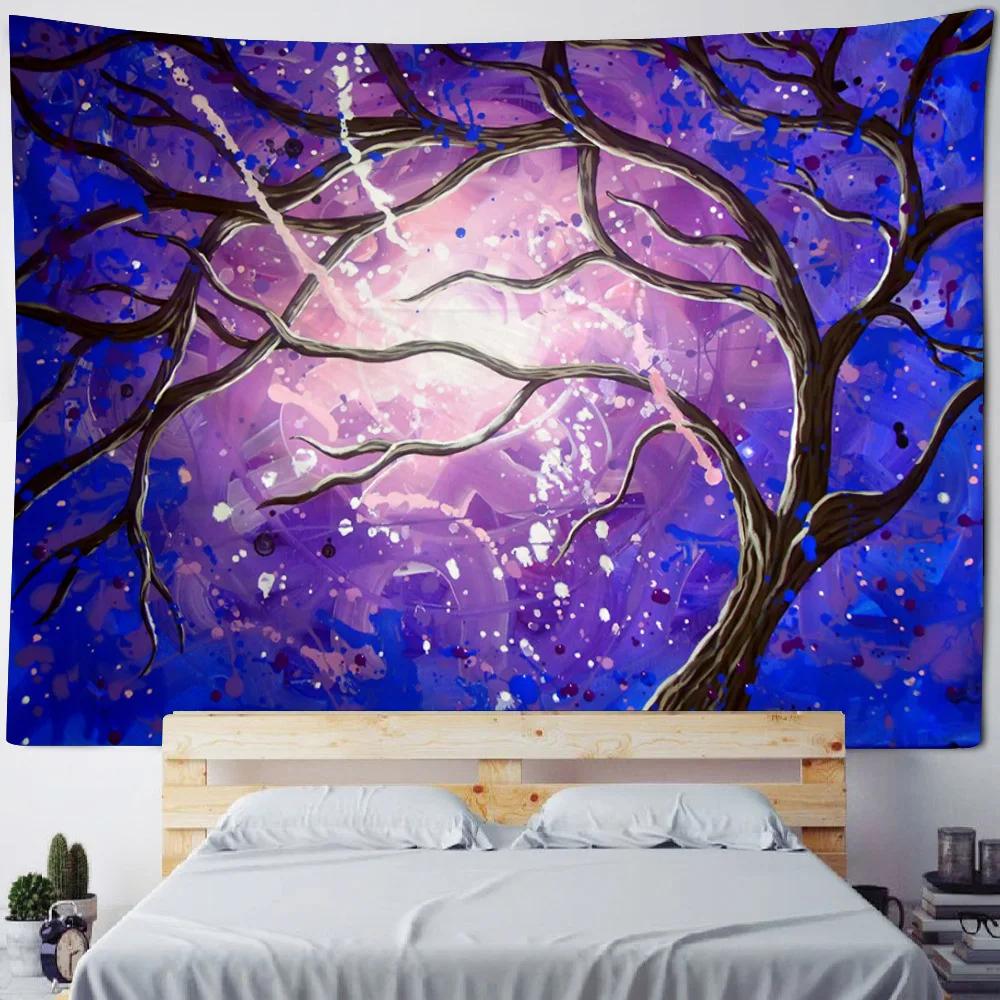 Tree Of Life Tapestry Kawaii Bedroom Decoration Mandala Home Wall Decoration Blankets Aesthetics Living Room Hanging Cloth