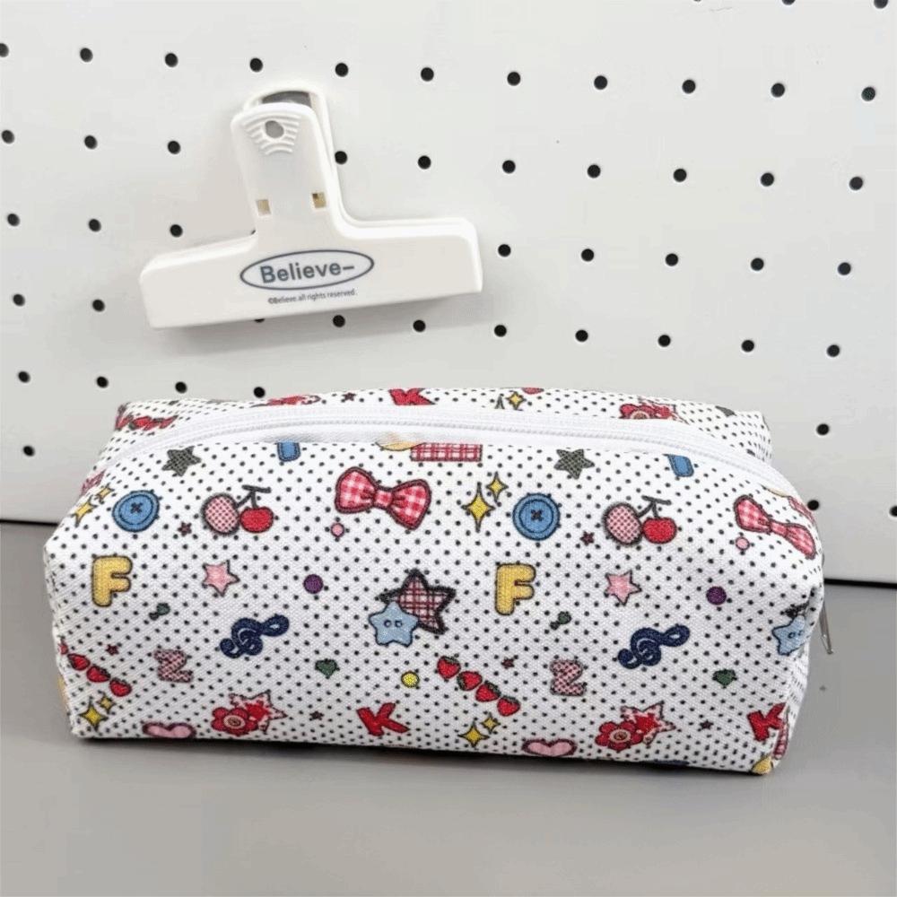Large Capacity Pen Bag Cartoon Printed Stationery Bag Multipurpose Pencil Pouch  Gift