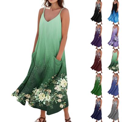 Women's Summer Dress Casual Loose Long Beach Vacation Dresses