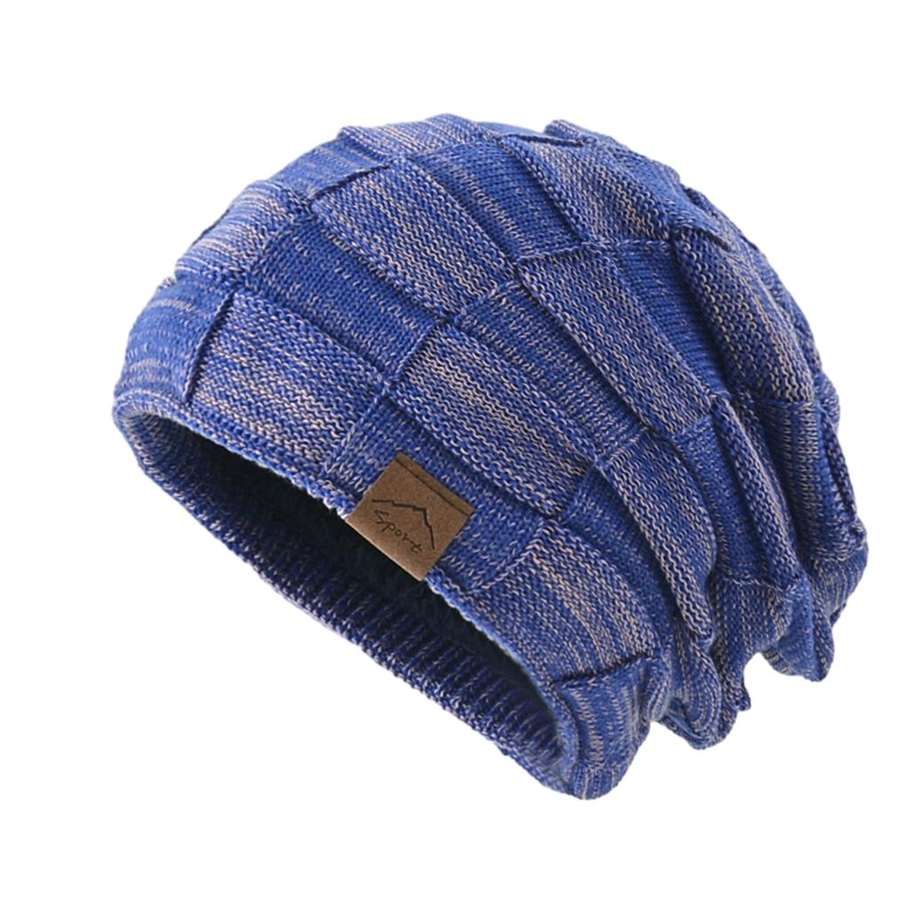 Winter Teenagers Beanie Hat Slouchy Plush Liner Hat Checkered Pattern Hat Adult Winter Shopping Taking Photo Supplies