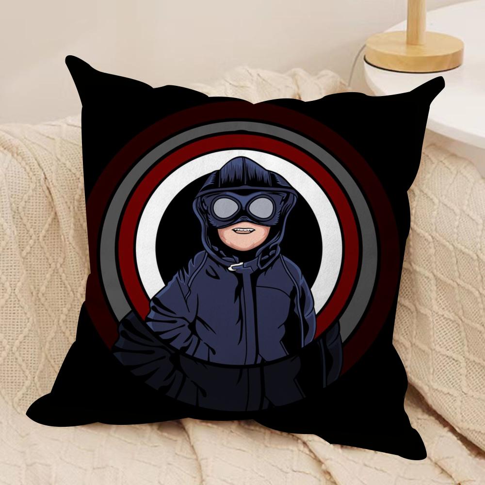 Fashion C-C-P C Company Cushion Cover Silky Short Plush Sofa Pillow Cover Hidden Zipper Soft Dustproof Case for Home Decor 30cmx30cm