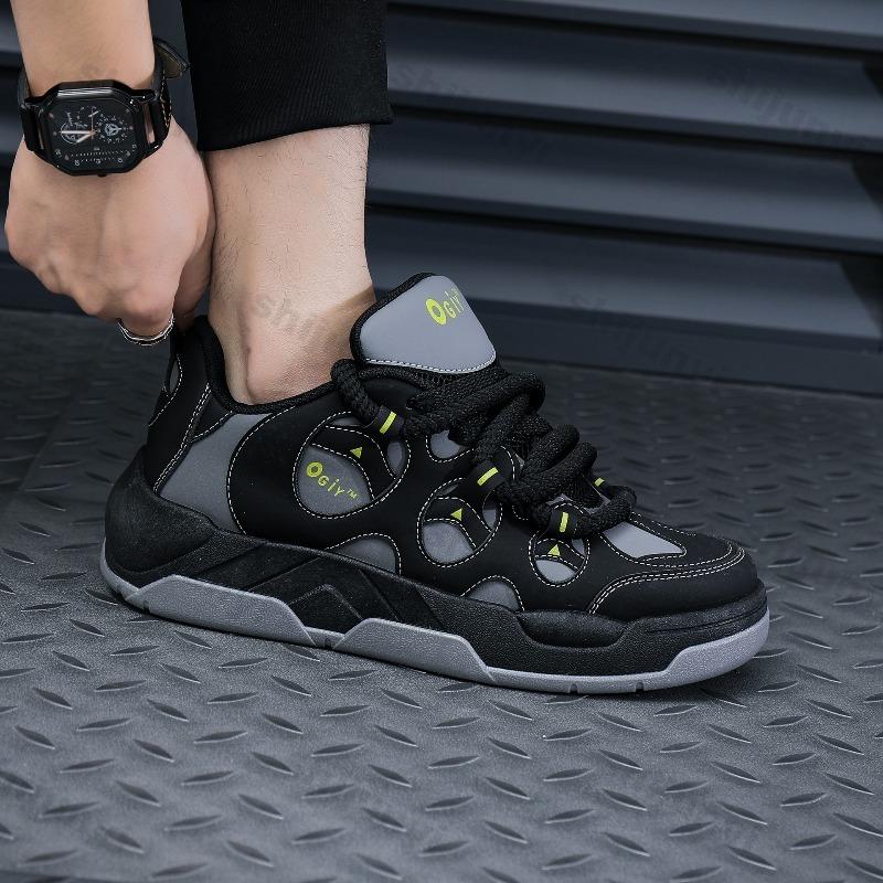 Fashion Men's Sneakers 2025 Spring Autumn New Fashion Outdoor Non Slip Running Shoes Comfortable Cross Tied Height Increase Casual Flats