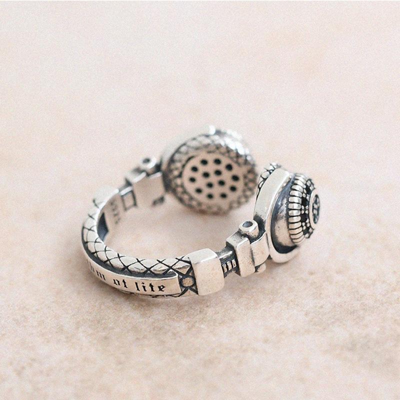 Simple Retro Personality Headphones Open Ring Female Punk Hiphop Adjustable Fashion Party Finger Ring Jewelry