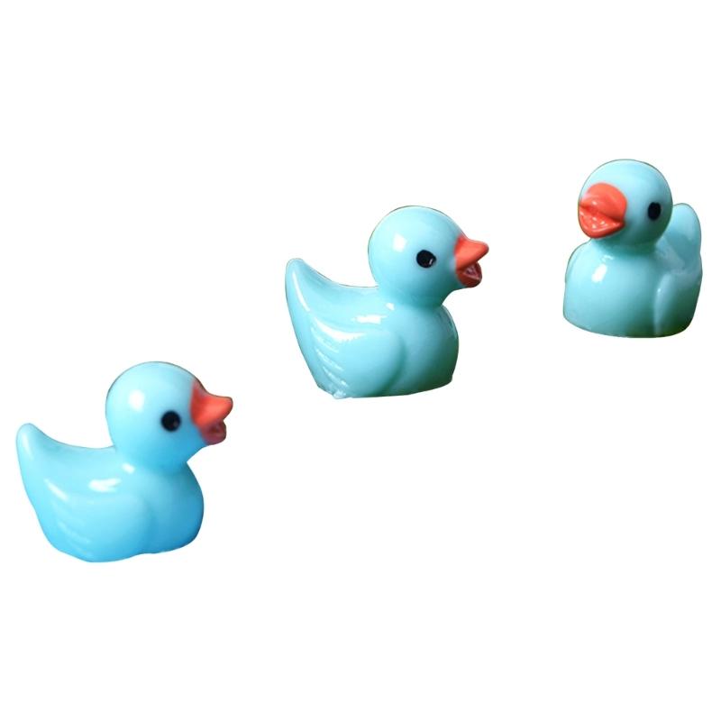 50 Stück Bunte Mini-Harz-Enten Mini-Figuren für Landschaft Mini-Enten Mikro-Feen Gartenlandschaft Puppenhaus Dekorationen
