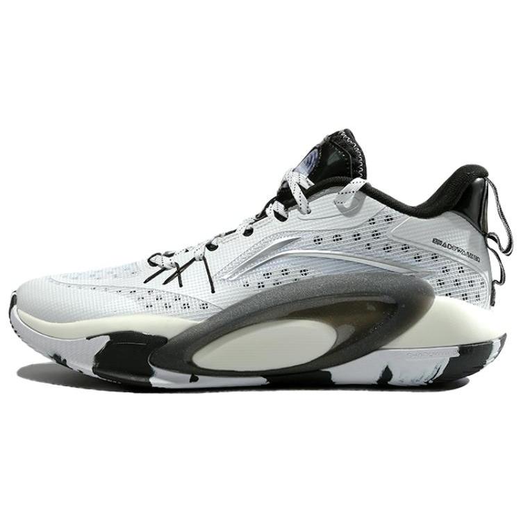 New LiNing Cushioning Wear Resistant Mid Top Basketball Shoes Men's Black ABPS047-1