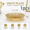 1Pcs Exquisite Flower Shaped Transparent Fruit Plate Plastic Dessert Salad Tray Light Luxury Household Snack Plate