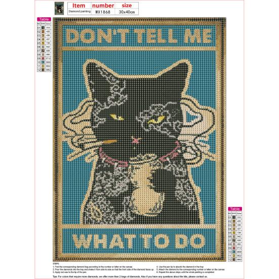 1 Set Diamond Painting Kit Exquisite Cat Pattern DIY Rhinestone Picture Craft Set for Home Decoration