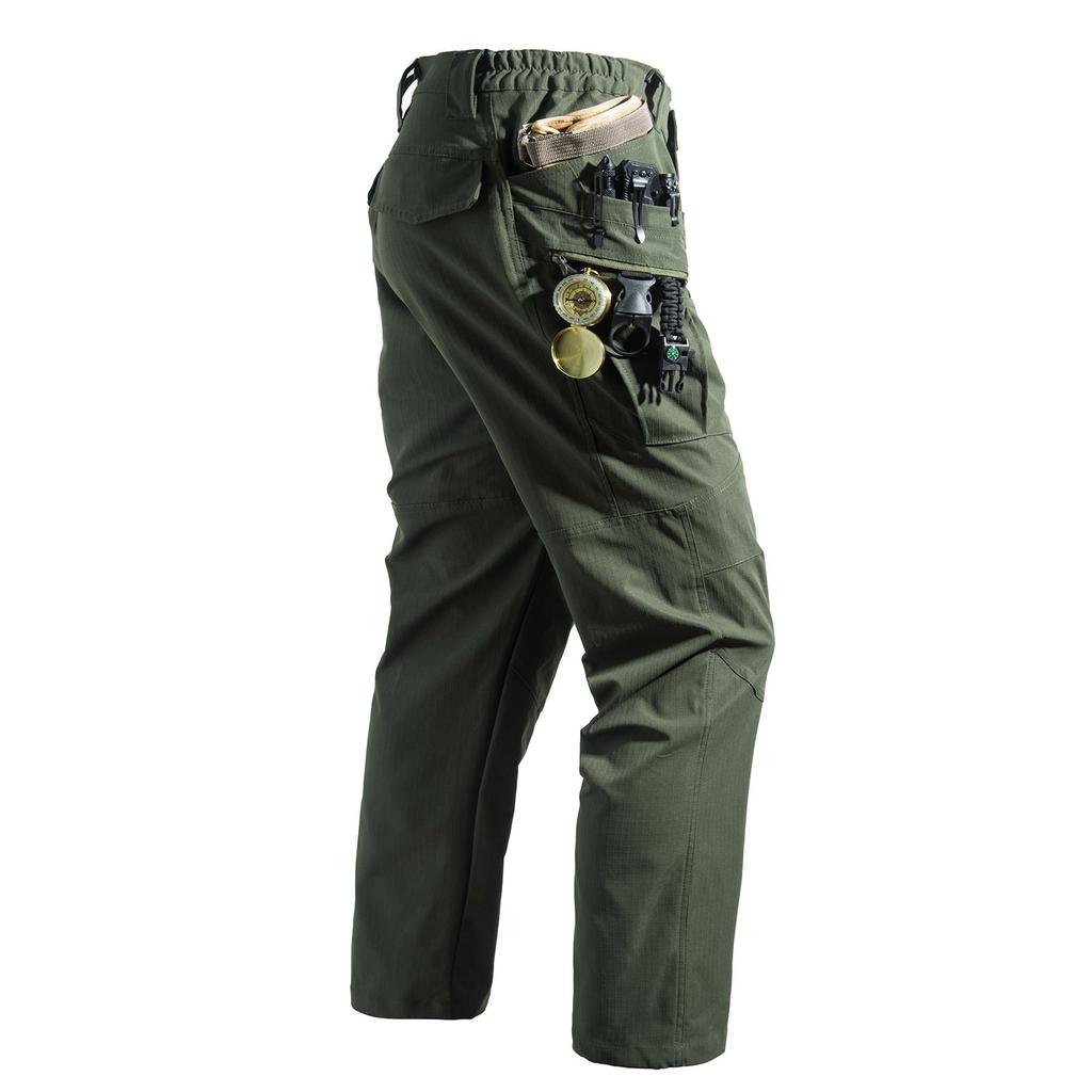 Men's  Work Pants Outdoor Work Fishing Camping Waterproof Wear-resistant Multi-Pocket Work Pants (Belt Not Included)
