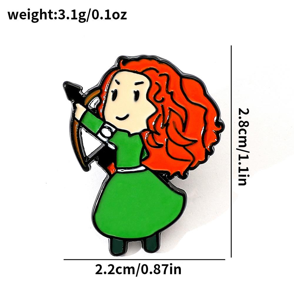 Creative European and American film and television characters Metal badges Snow White Alloy Oil Drip Brooch Pin