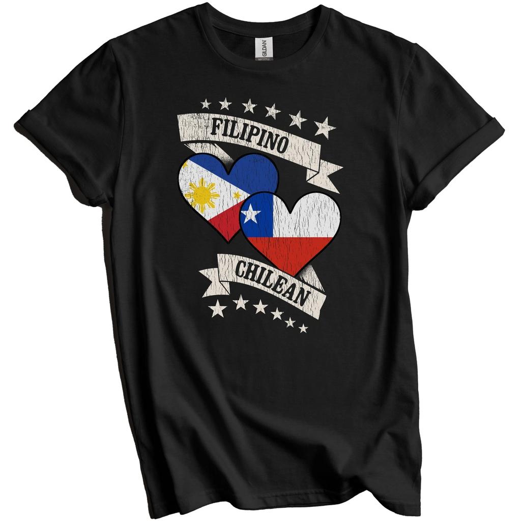 Filipino Chilean Heart Flags Philippines Chile T-Shirt